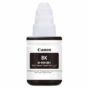 Canon GI-490BK Noir – Bouteille d’encre Canon d’origine (0663C001AA)