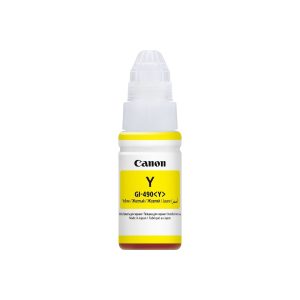Canon GI-490Y Jaune – Bouteille d’encre Canon d’origine (0666C001AA)