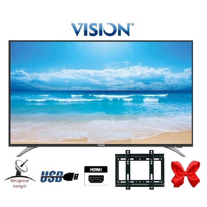 Télévision Vision 32LDA471B 32″ Pouces HD Led VISION Récepteur intégré + TNT + HDMI + USB + Support Mural