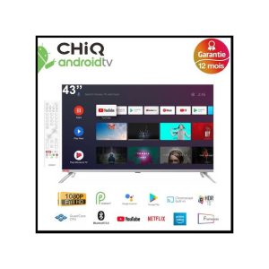 Télévision CHIQ L43N8I Smart TV 43″ Android 11 FHD Framless – Bluetooth 5.0 – Récepteur Intégré – DOLBY VISION