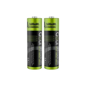 Batterie rechargeable Goui AA 2 pièces noire