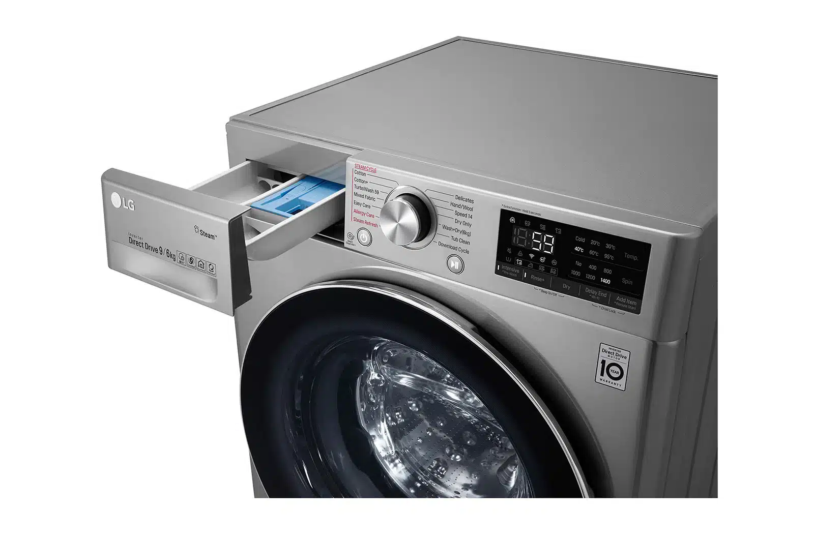 Lavante SÉCHANTE LG F4V7VCP2T 9/6KG 1400TR INOX – Image 5