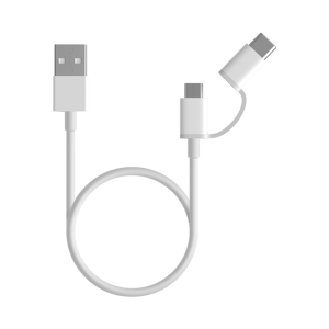 Mi 2-IN 1 USB CABLE ( Micro USB to Type C) 30cm