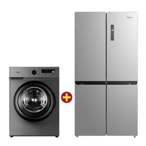 Pack midea machine à laver+ réfrigérateur