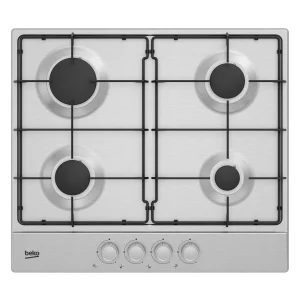 Plaque de cuisson BEKO HIAG64223SX A GAZ 60CM 4 FEUX INOX