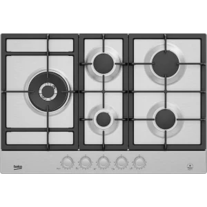 Plaque de cuisson BEKO HIAL75325SX GAZ 75CM 5 FEUX INOX