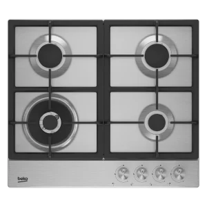 Plaque de cuisson BEKO HIAW64225SX GAZ 60CM 4FEUX INOX