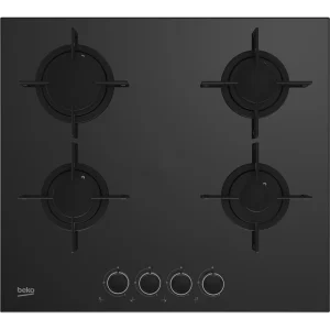 Plaque de cuisson BEKO HILG 64221 B GAZ 60CM 4FEUX INOX