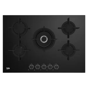 Plaque de cuisson BEKO HILW75222S Gaz 75cm 5 feux Noir