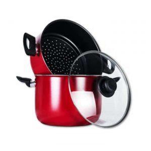 Couscoussier rouge VITAL Anti Adhésive 8L Taurus MA9180008A