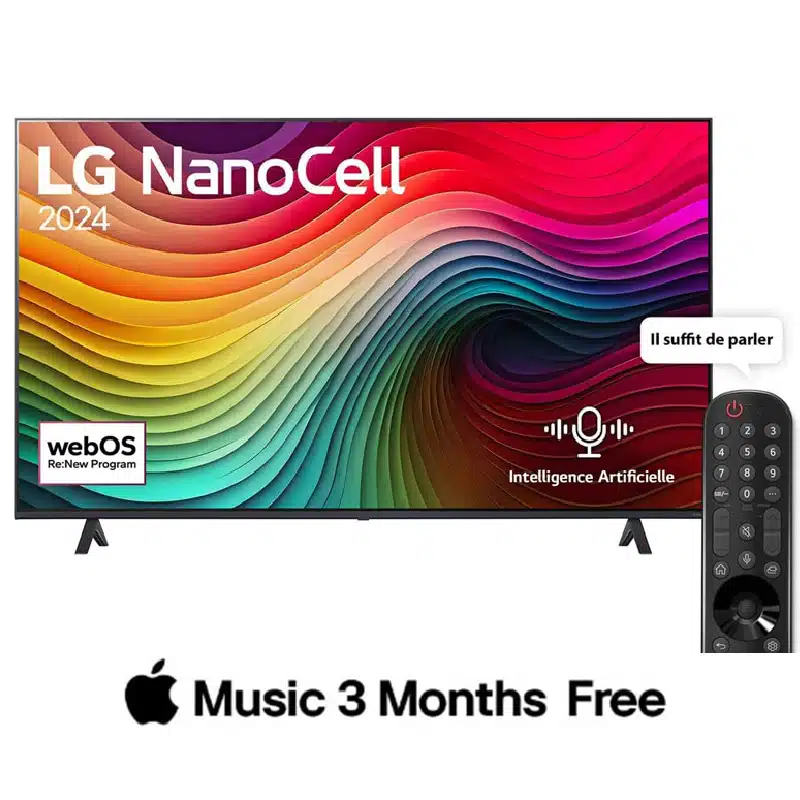 Tv LG NanoCell NANO80 4K, 50 pouces Smart