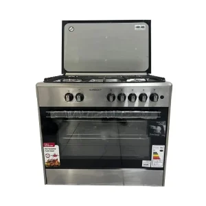 Cuisiniere SCHNEIDER FSCH9505 5 FEUX 90CM GRILLES EN FONTE SILVER