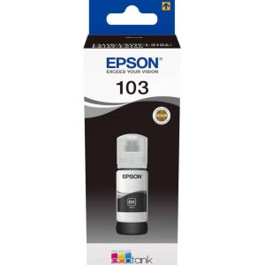 Epson 103 Noir – Bouteille d’encre Epson EcoTank d’origine (C13T00S14A)