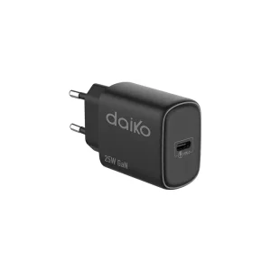 Fast charger Noir USB C 25W Daiko – FCB-25WUSBC