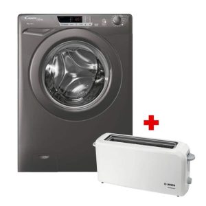 Pack Machine A Laver Candy Machine À Laver 10KG 1200TR Silver Candy + Toaster Bosch 980W Blanc PKCCAN004