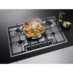 Plaque AEG HGB75420YM IX GAZ 75CM