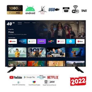 Revolution TV LED 40″ – Full HD Smart & Bluetooth framless – récepteur intégré + TNT – Android 9.0