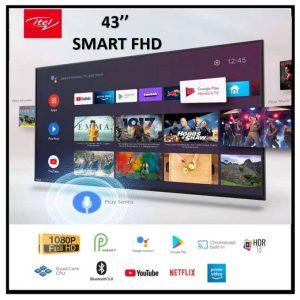 Itel Smart TV 43″ Android, FHD – Bluetooth – TNT- HDR PQ Technology – Voice Remote Contr