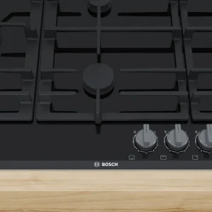 Plaque de cuisson BOSCH à gaz 90 cm Vitrocéramique noir PRS9A6B70